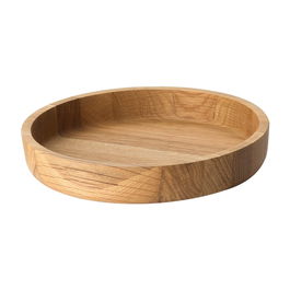 Continenta Plato Bol Madera de Roble Aceitado Diámetro 25 cm Altura 4.8 cm